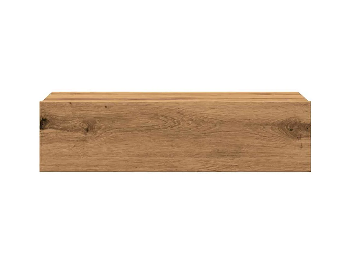 Meubles TV avec éclairages LED 2 pcs chêne artisanal