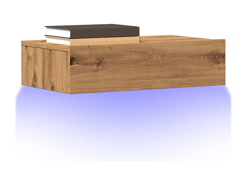 TV-Schränke mit LED-Leuchten 2 Stk. Artisan-Eiche 60x35x15,5 cm