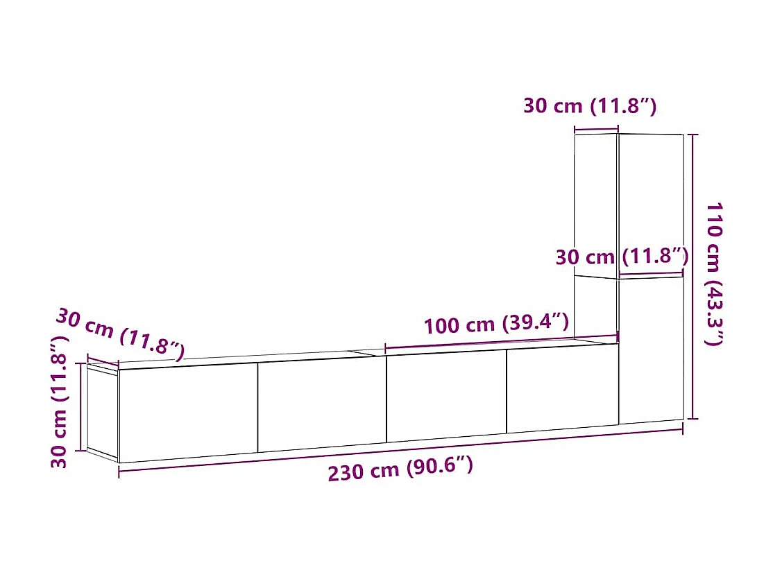 armários TV montados na parede 3 pcs madeira carvalho artisiano