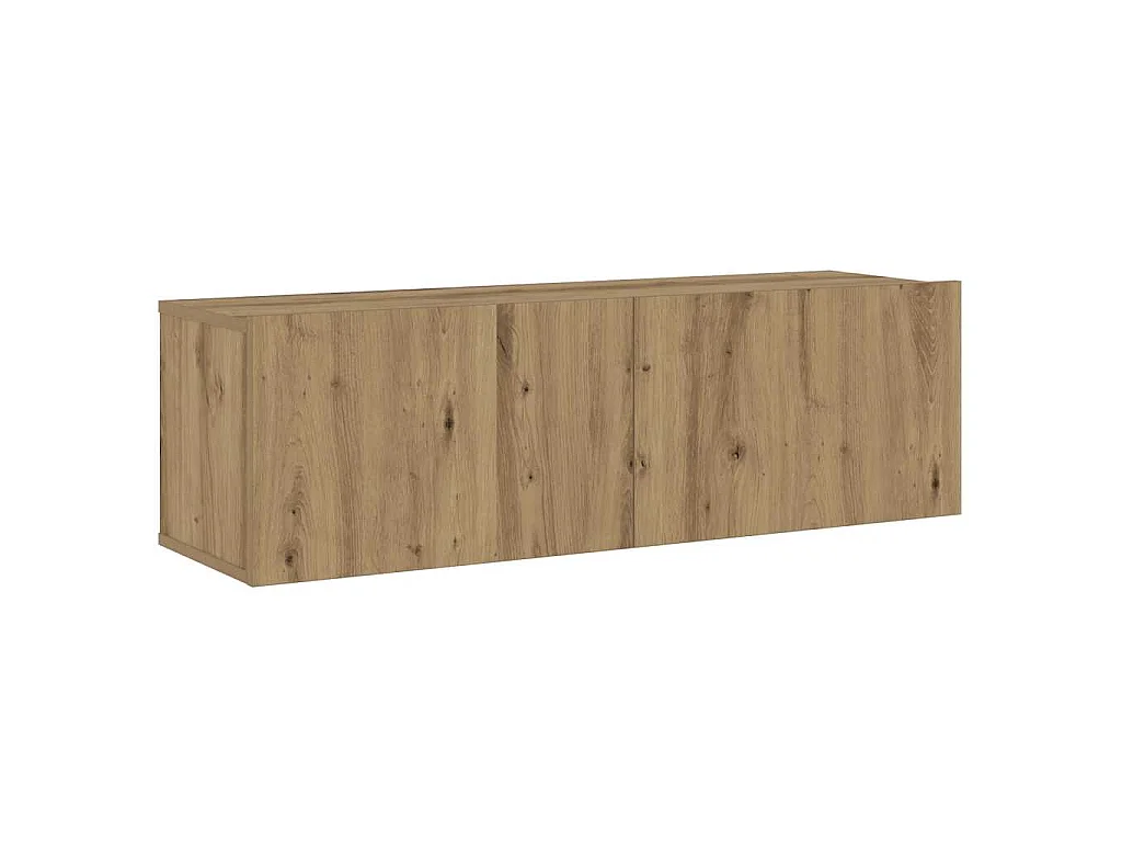 Meubles TV muraux 3 pcs chêne artisanal bois d'ingénierie