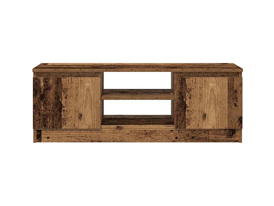 Meuble TV vieux bois 102x30x36 cm bois d'ingénierie