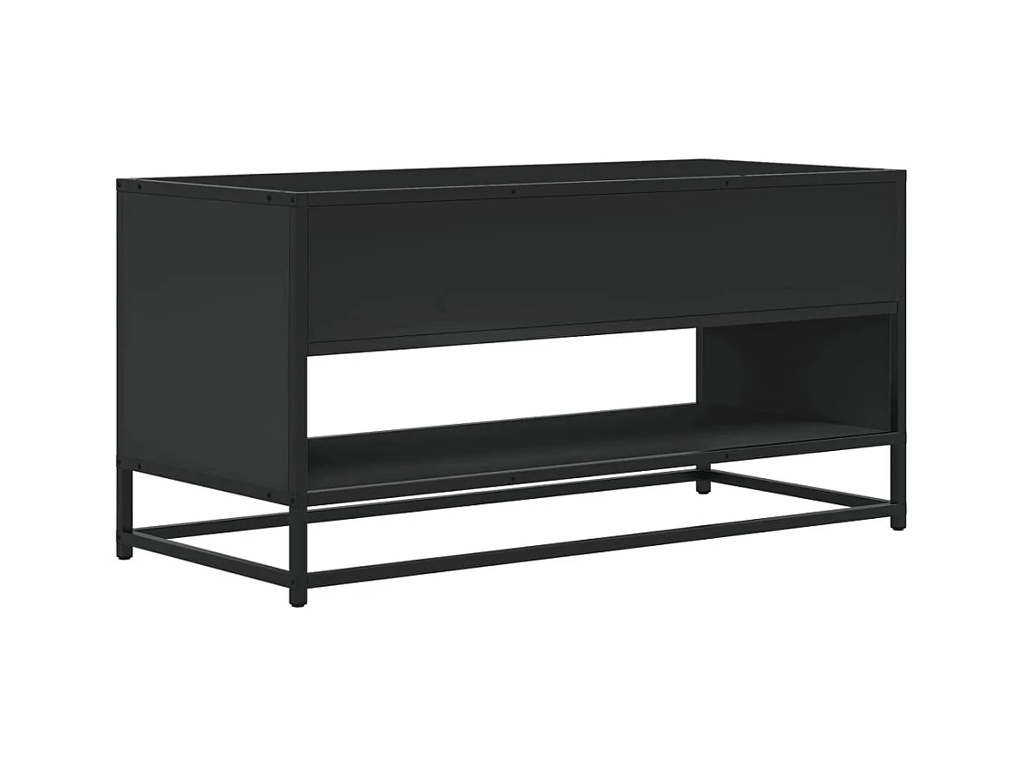 TV-Schrank Schwarz 91x40x46 cm Holzwerkstoff und Metall
