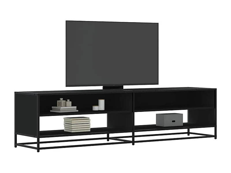 TV-Schrank Schwarz 180,5x40x46 cm Holzwerkstoff