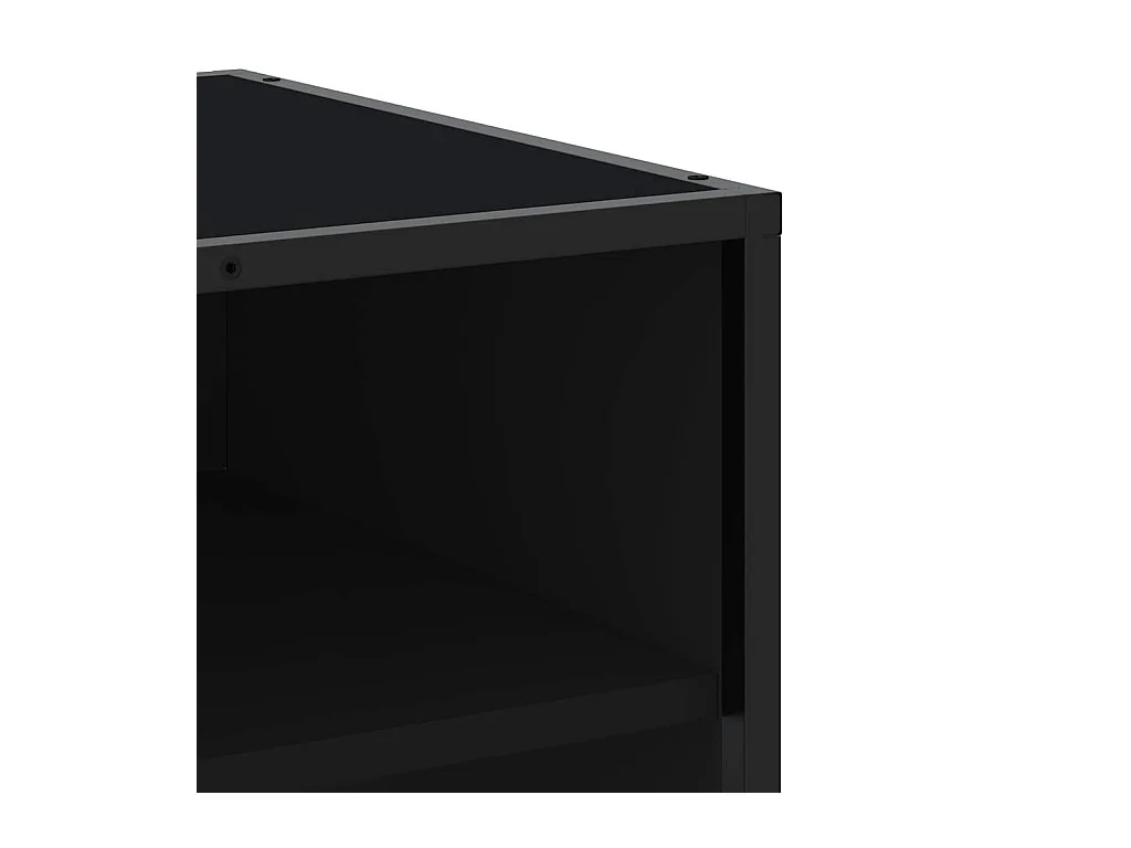 Meuble TV noir 180,5x40x46 cm bois d'ingénierie