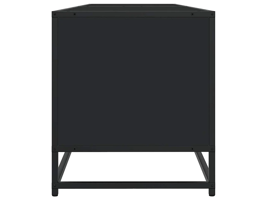 Meuble TV noir 180,5x40x46 cm bois d'ingénierie