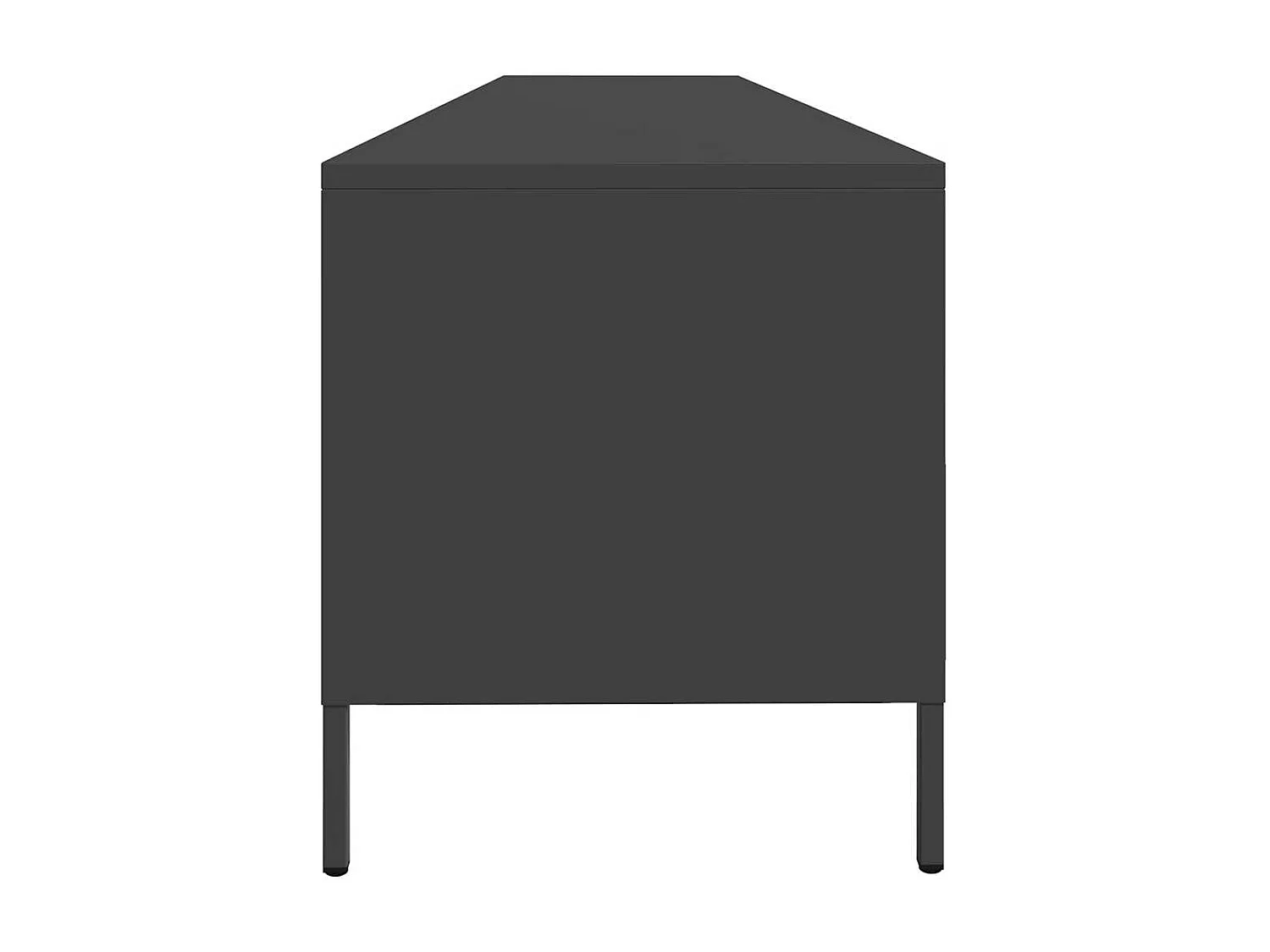 Móvel de TV 202x39x43,5 cm aço laminado a frio preto