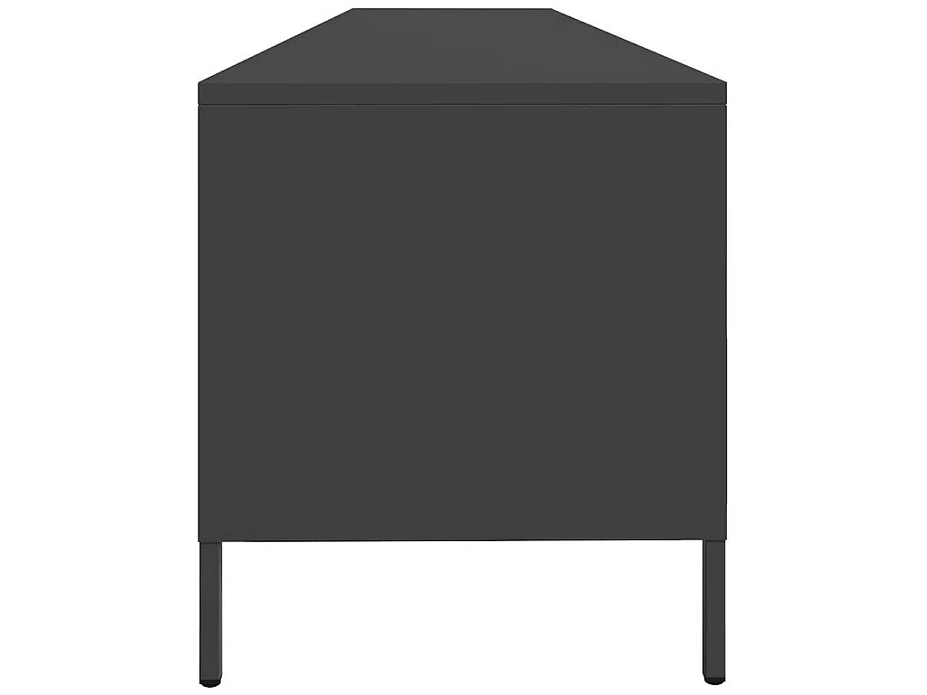 TV-Schrank Schwarz 202x39x43,5 cm Kaltgewalzter Stahl