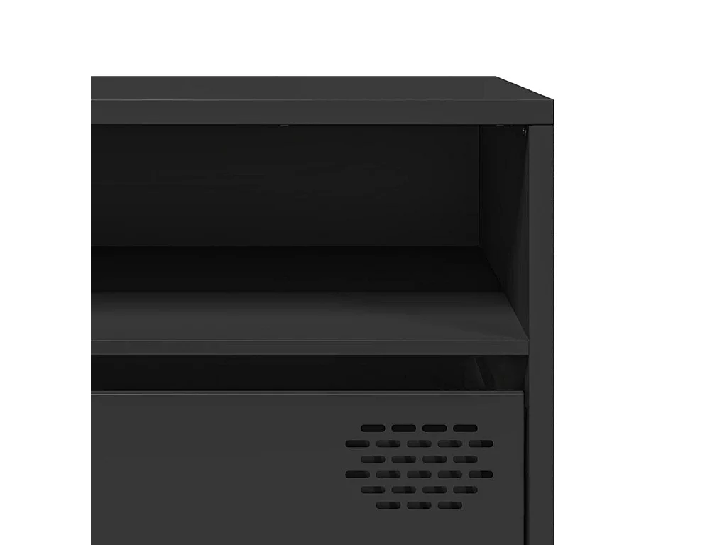 TV-Schrank Schwarz 202x39x43,5 cm Kaltgewalzter Stahl