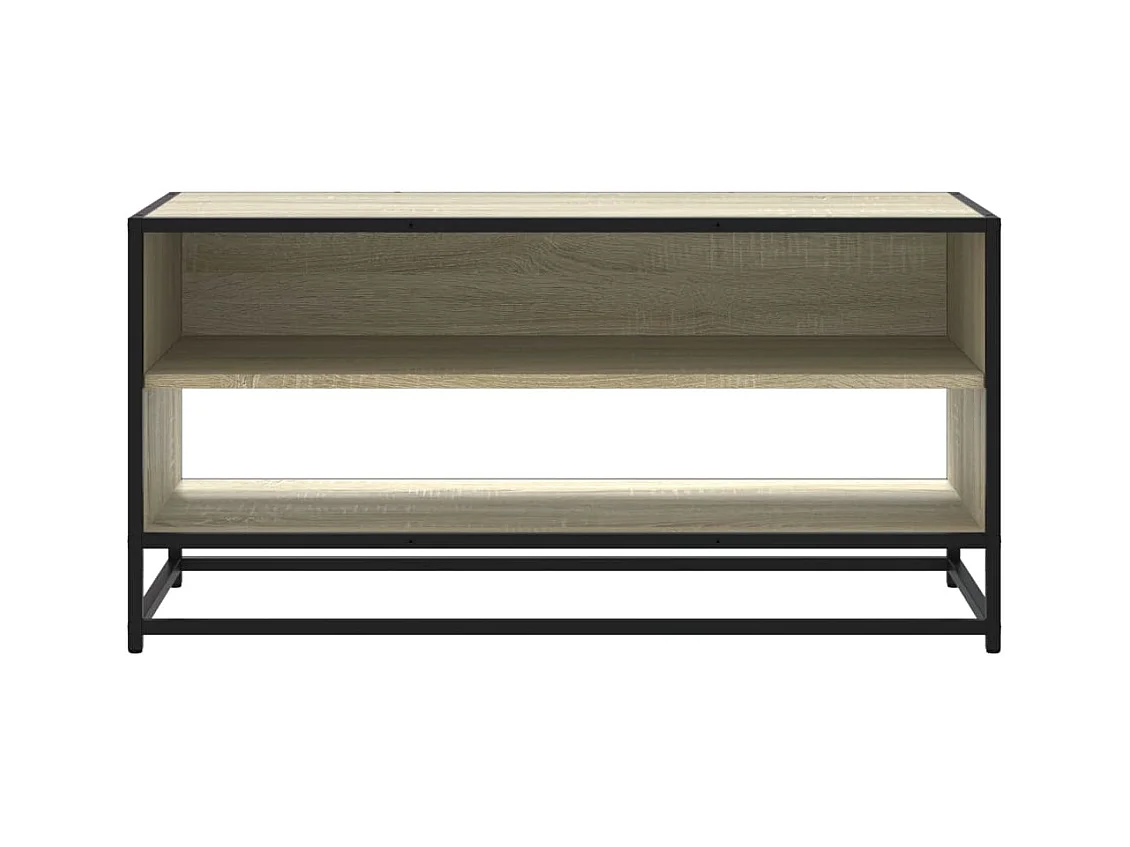 Meuble TV chêne sonoma 91x40x46 cm bois d'ingénierie et métal