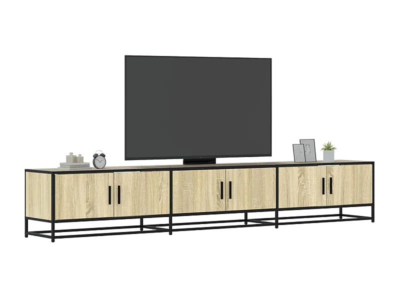 Tv-meubel 240x35x41 cm bewerkt hout sonoma eikenkleurig