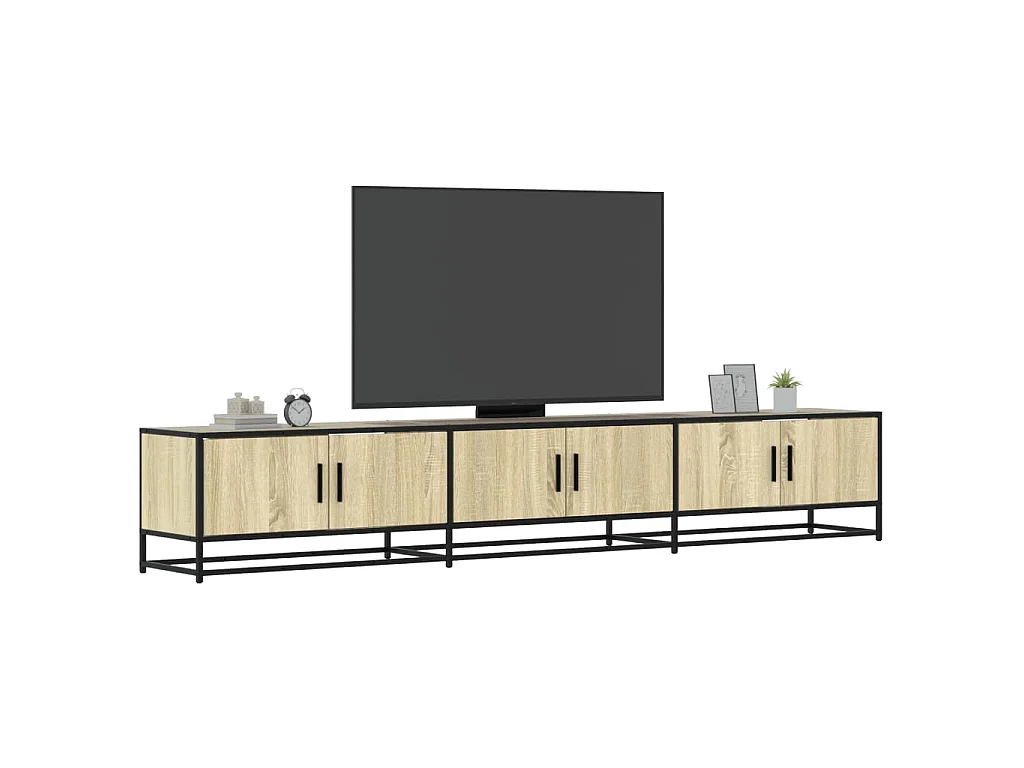 Meuble TV chêne sonoma 240x35x41 cm bois d'ingénierie