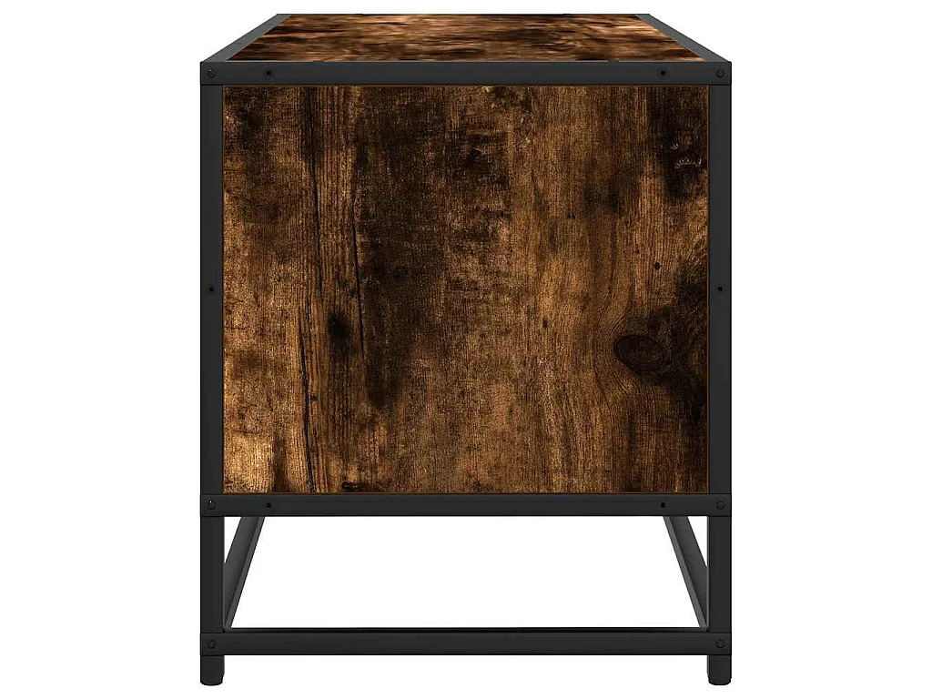 TV-Schrank Räuchereiche 100x34,5x40 cm Holzwerkstoff und Metall