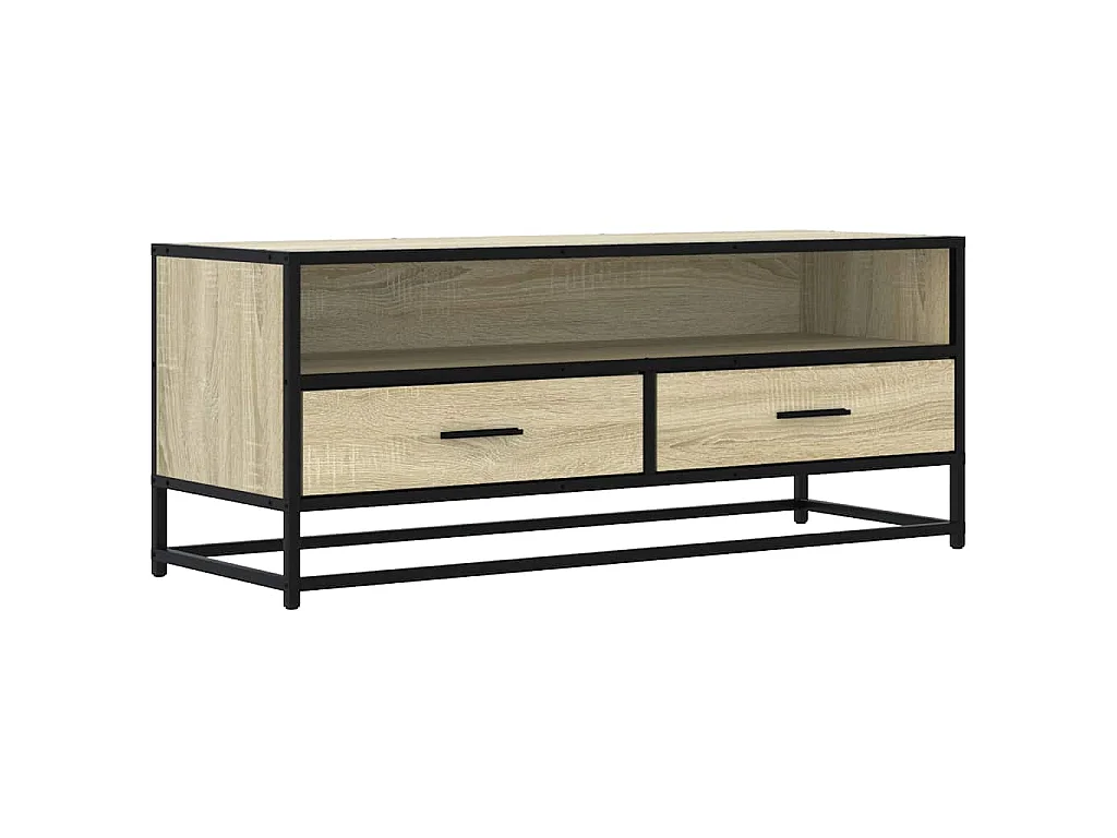 TV-Schrank Sonoma-Eiche 100x34,5x40 cm Holzwerkstoff und Metall