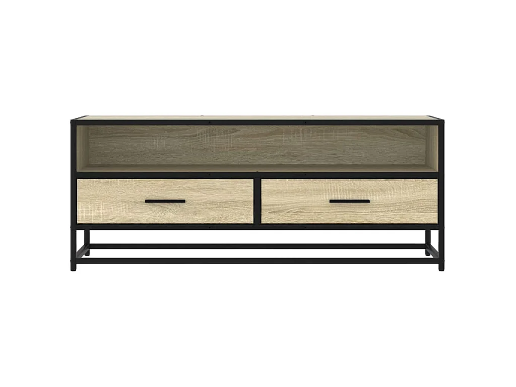 TV-Schrank Sonoma-Eiche 100x34,5x40 cm Holzwerkstoff und Metall