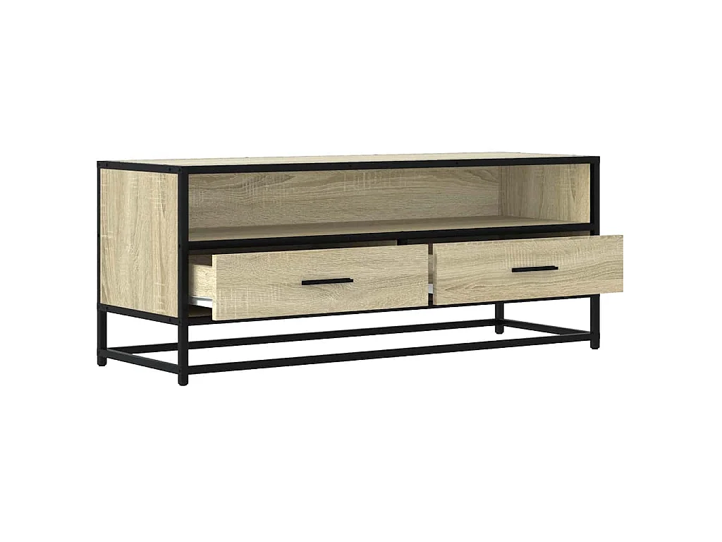TV-Schrank Sonoma-Eiche 100x34,5x40 cm Holzwerkstoff und Metall