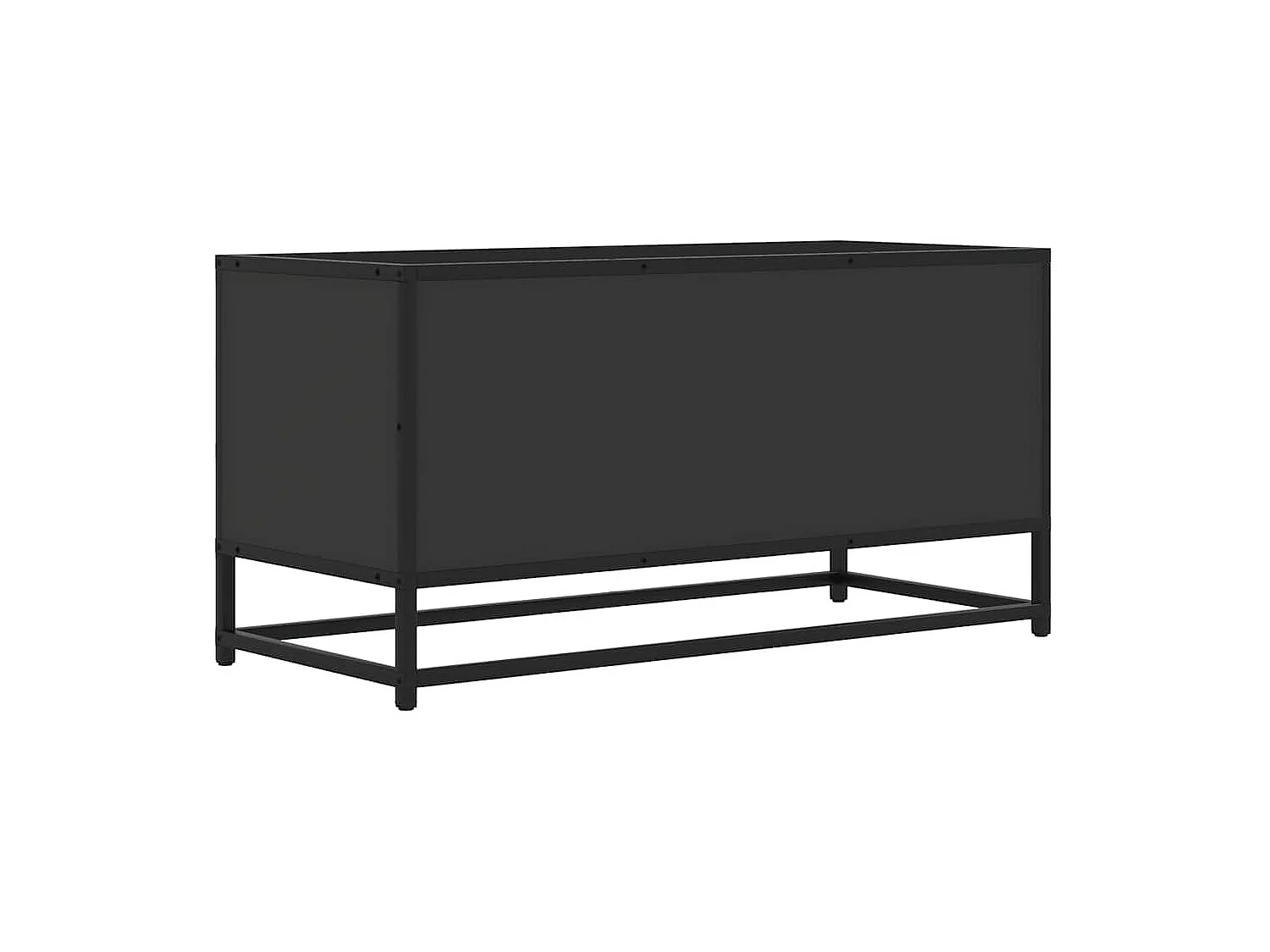 Tv-meubel 80x34,5x40 cm bewerkt hout en metaal zwart