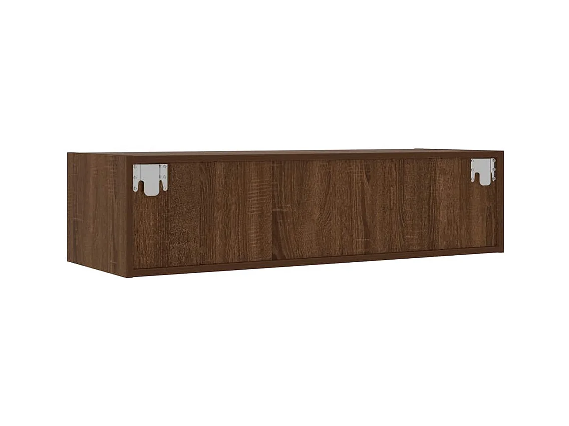 Tv-meubel LED-verlichting 100X35,5x25 cm bruin eikenkleur