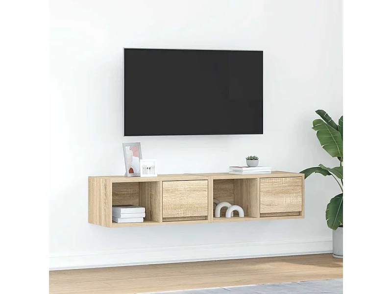 Tv-meubelen 2 st 60x31x25,5 cm bewerkt hout sonoma eikenkleurig