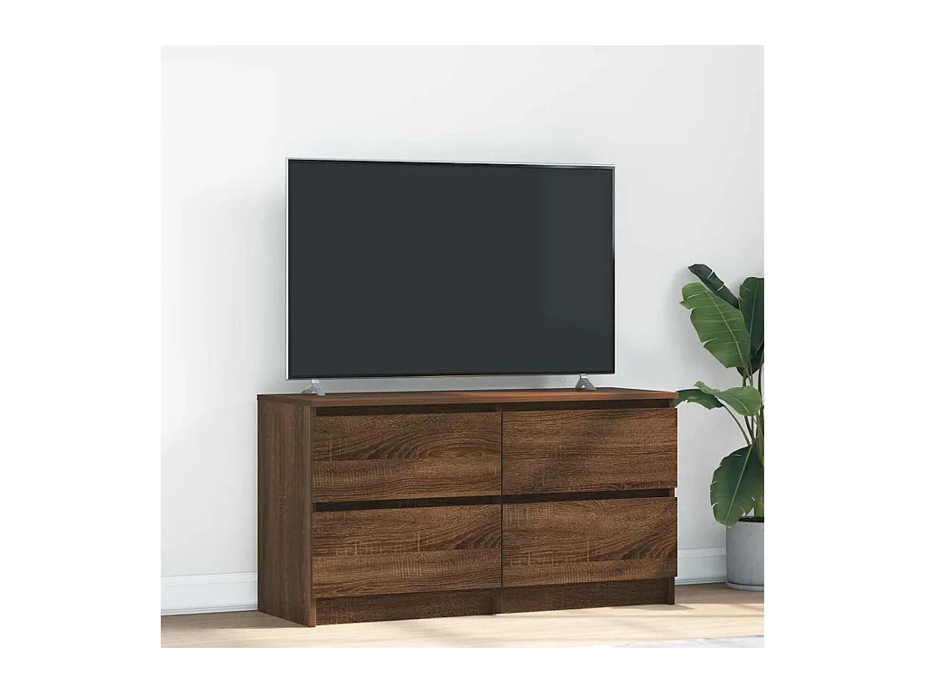 Tv-meubel 100x35x54 cm bewerkt hout bruin eikenkleur