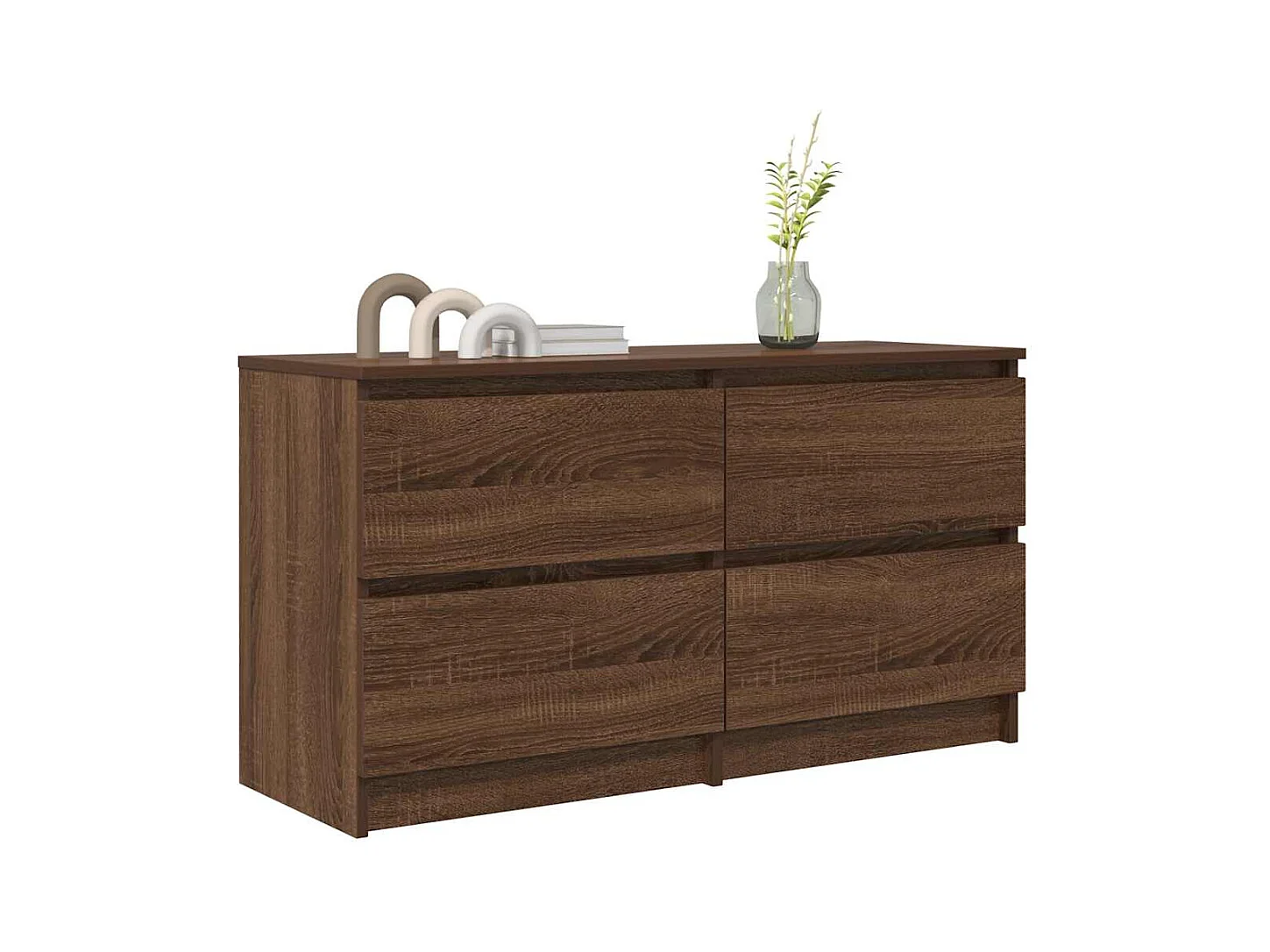 Tv-meubel 100x35x54 cm bewerkt hout bruin eikenkleur