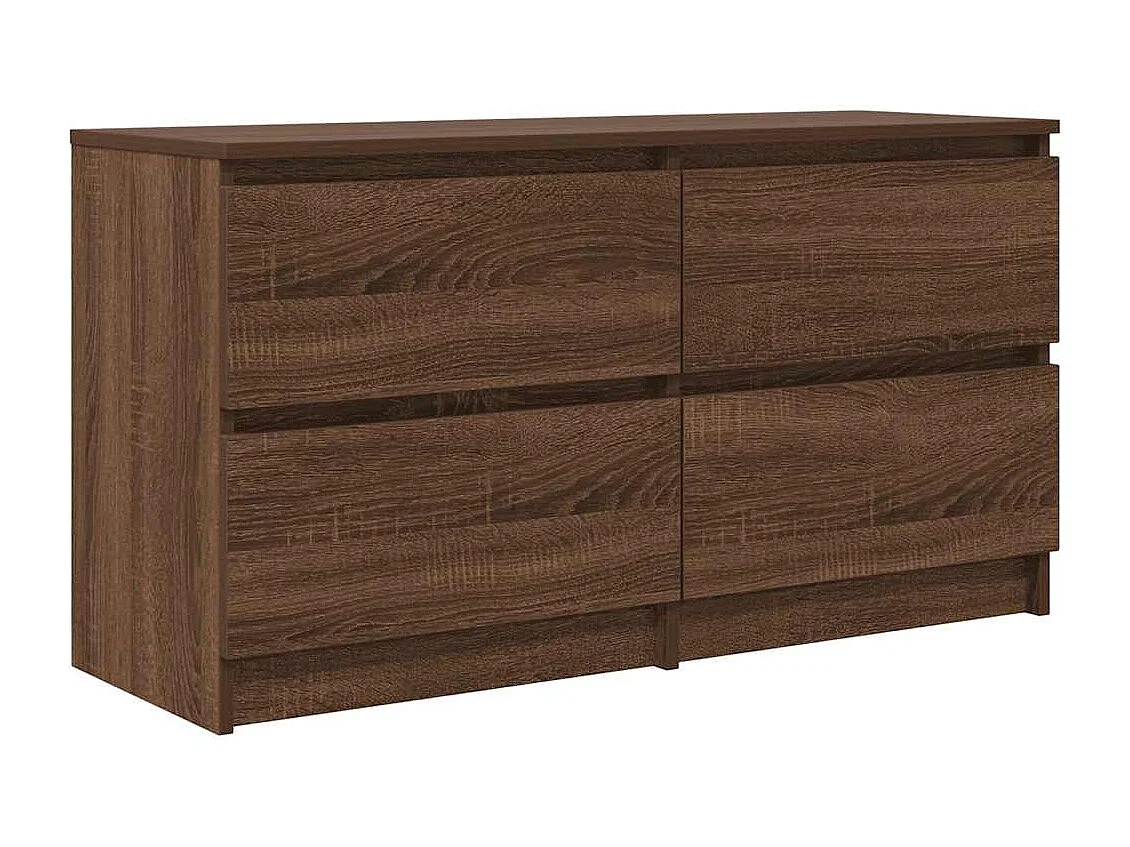 Meuble TV chêne marron 100x35x54 cm bois d'ingénierie