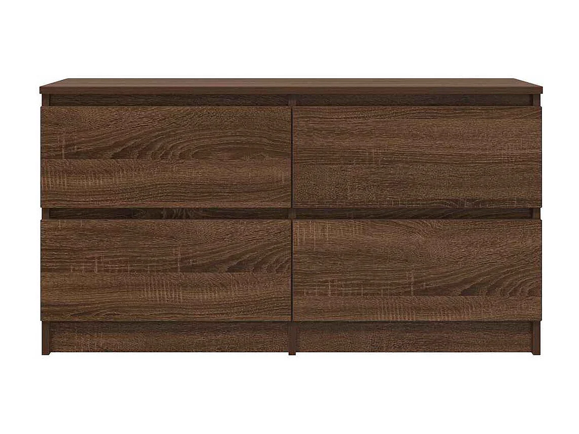 Meuble TV chêne marron 100x35x54 cm bois d'ingénierie