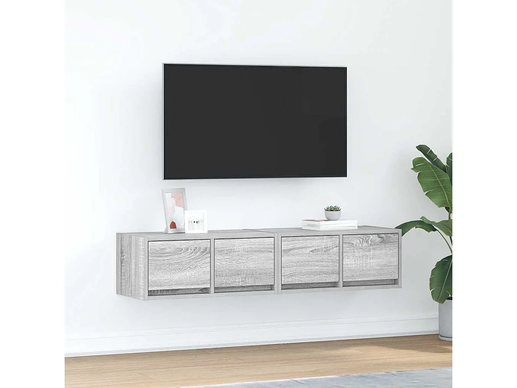 TV-Schränke 2 Stk. Grau Sonoma 60x31x25,5 cm Holzwerkstoff