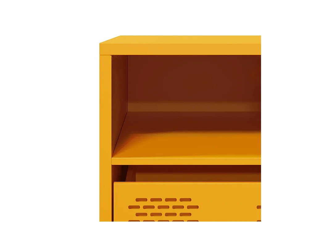 Tv-meubel 101,5x39x43,5 cm koudgewalst staal mosterdgeel