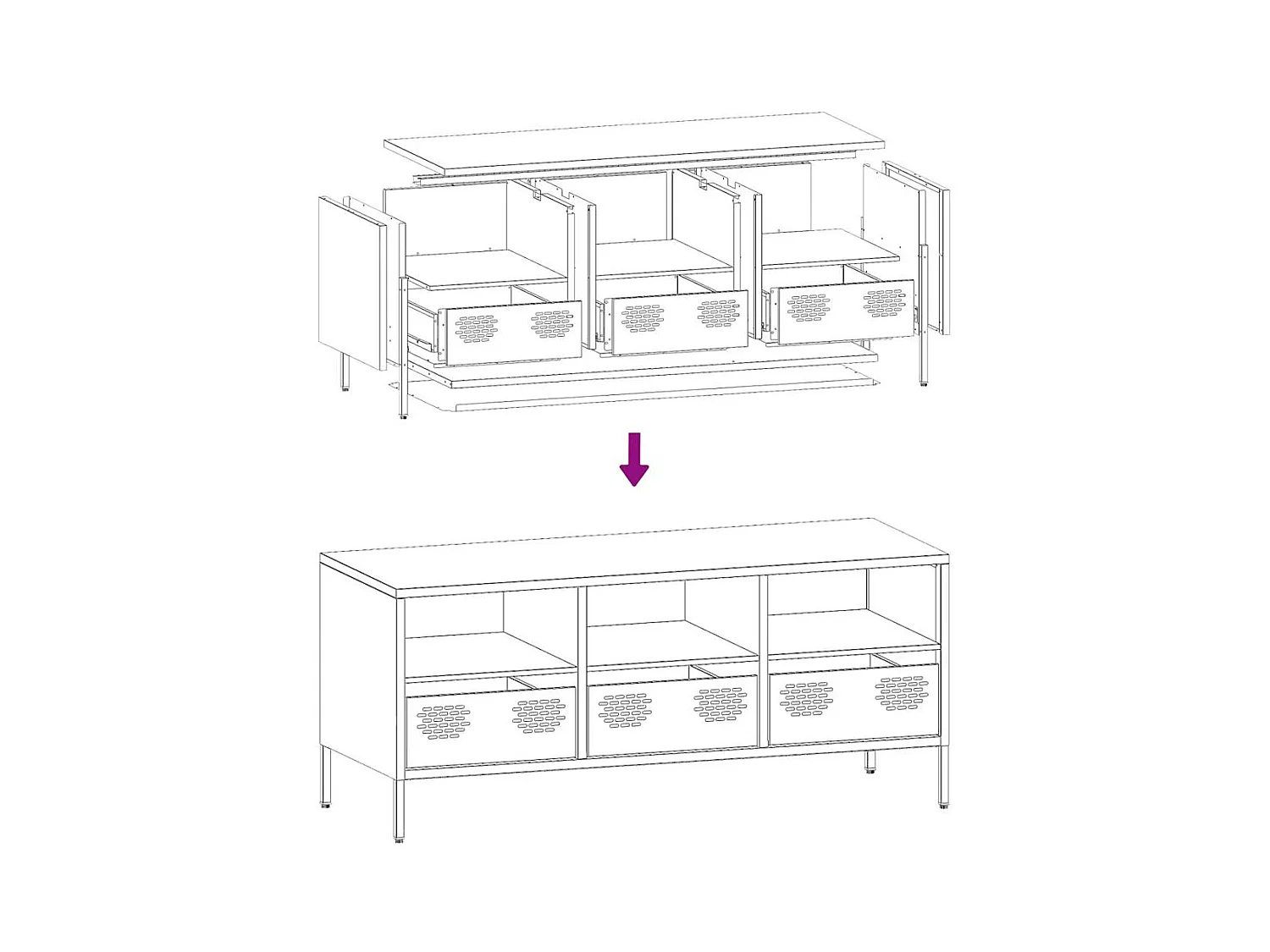 Tv-meubel 101,5x39x43,5 cm koudgewalst staal mosterdgeel