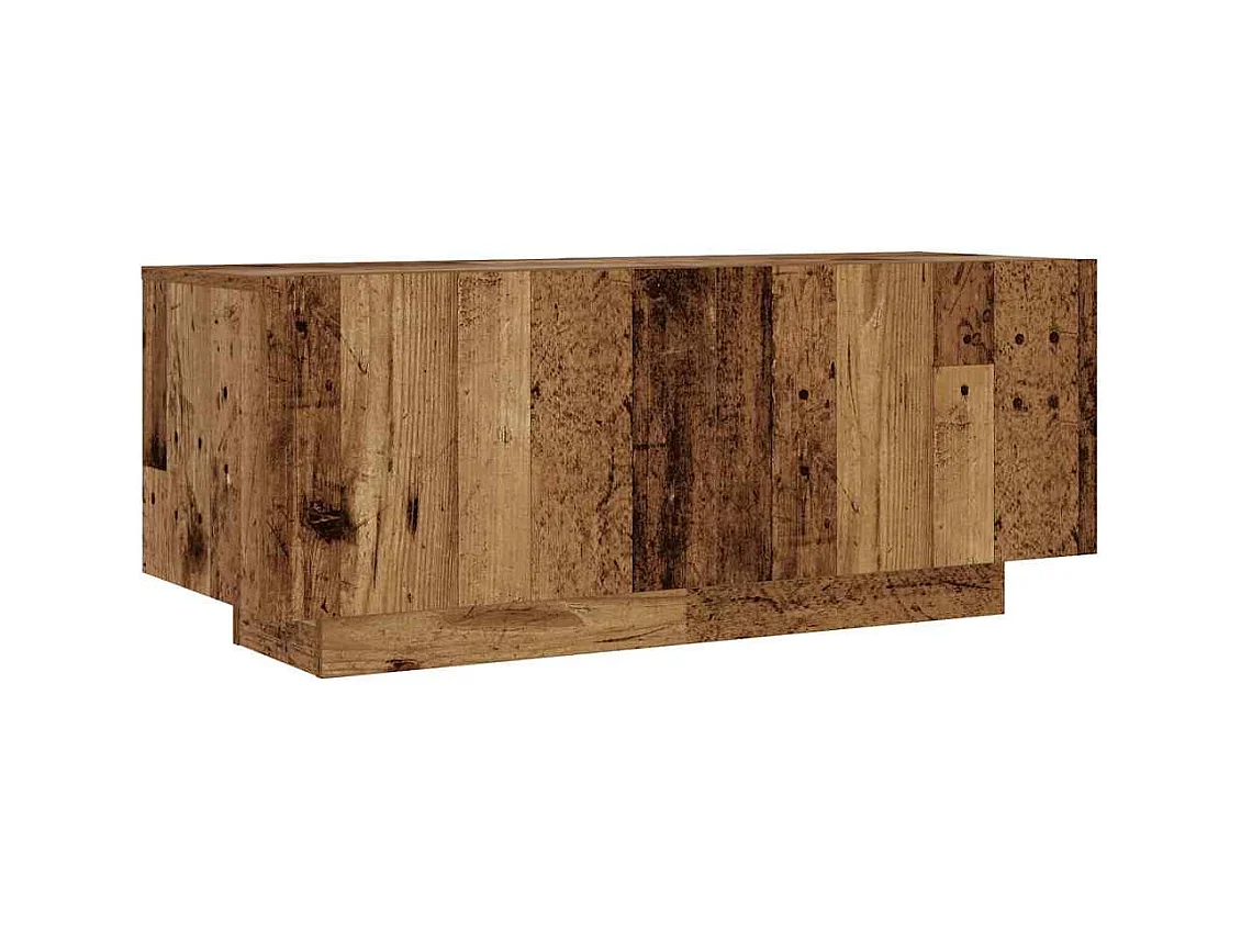 Tv-meubel met LED 200x35x40 cm bewerkt hout oud hout