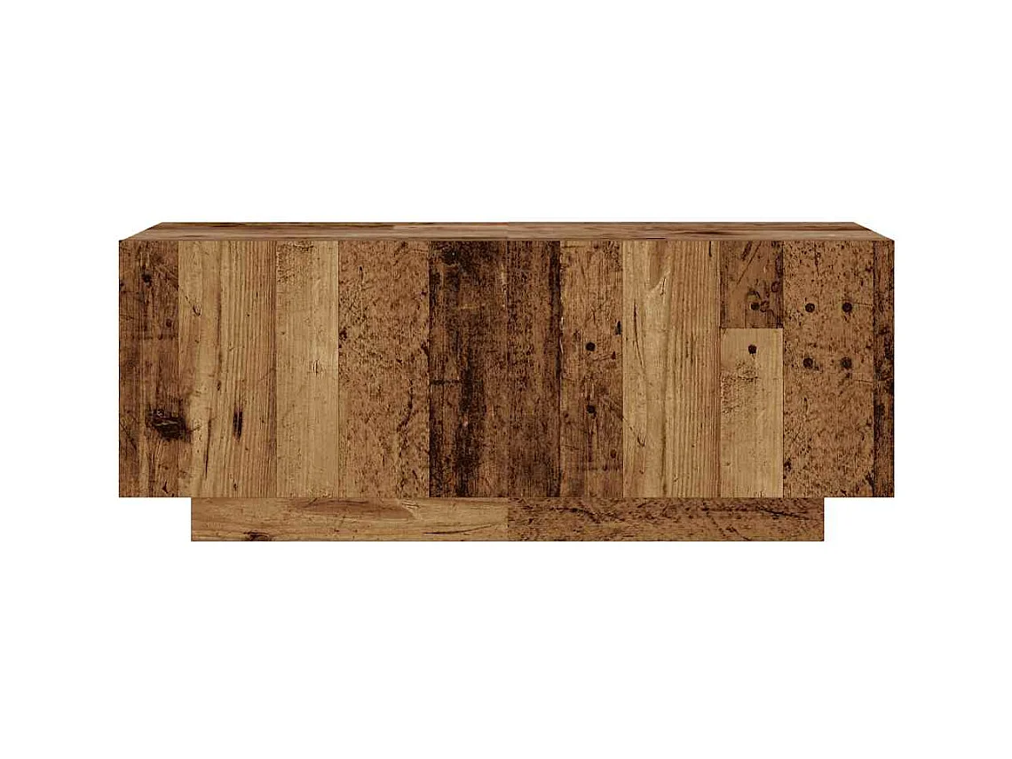 Tv-meubel met LED 200x35x40 cm bewerkt hout oud hout