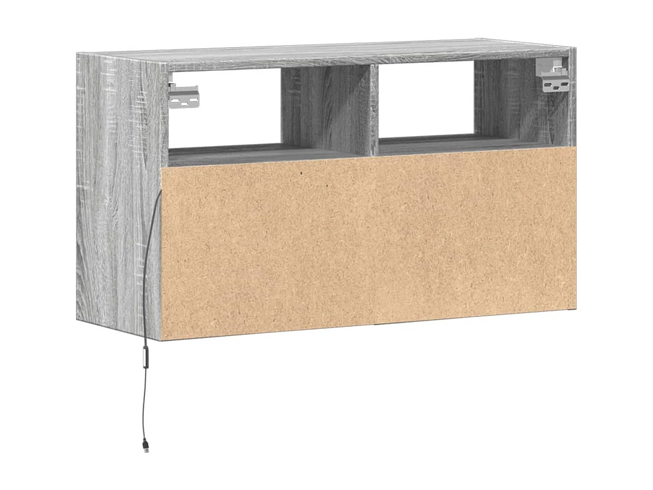 Móvel de parede p/ TV c/ luzes LED 80x31x45 cm cinzento sonoma