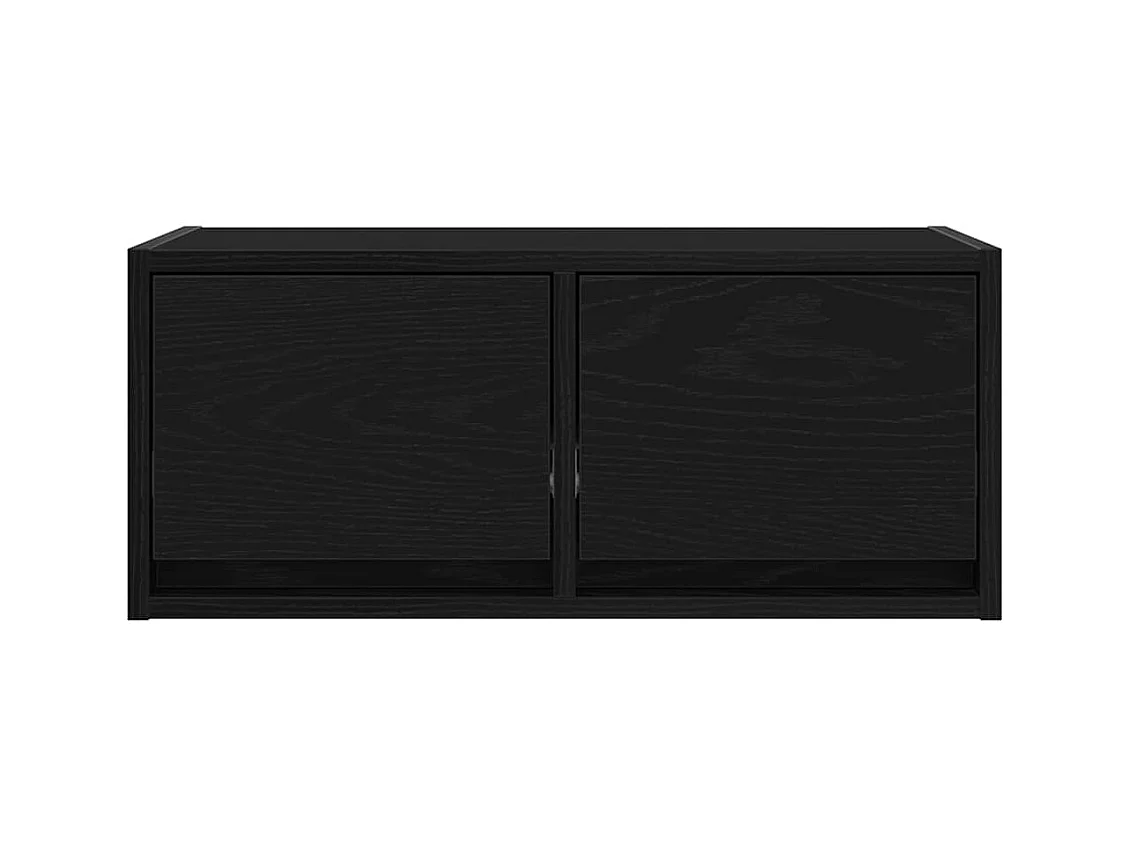 TV-Schrank Schwarz Eichen-Optik 60x31x25,5 cm Holzwerkstoff
