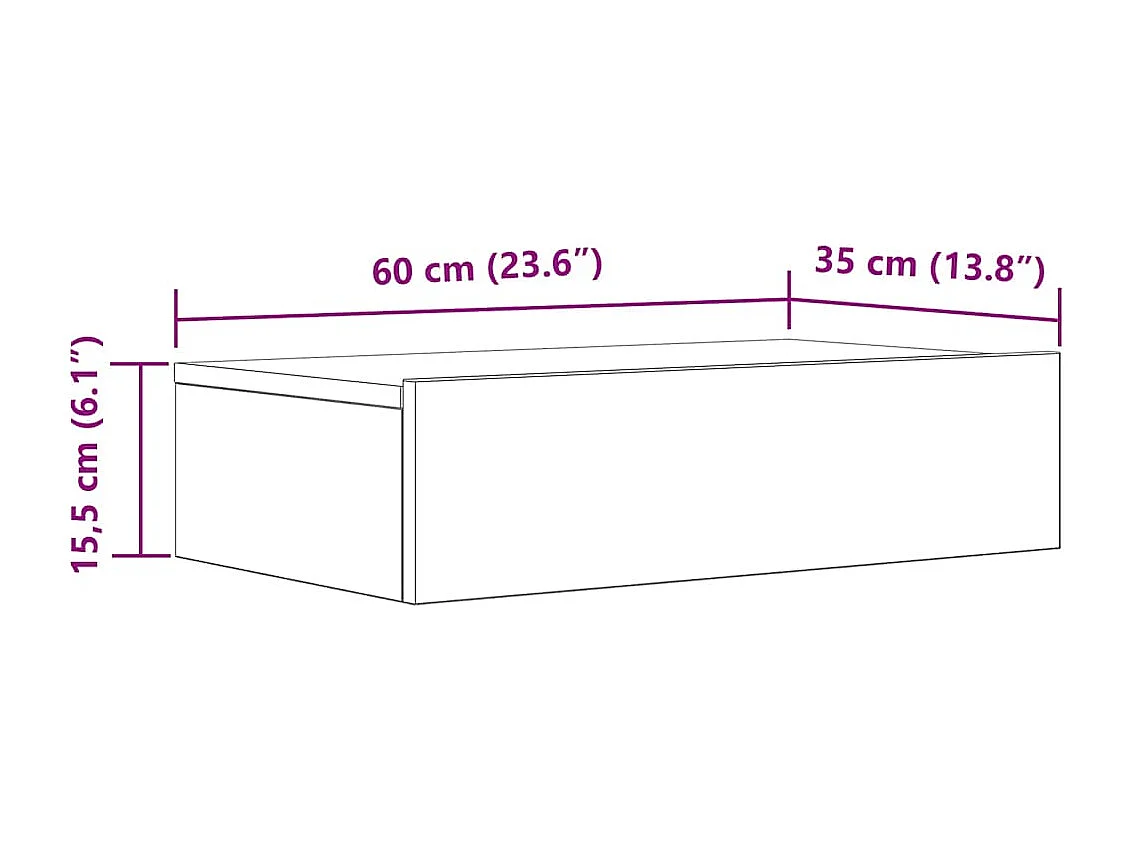 Tv-meubel met LED 60x35x15,5 cm artisanaal eikenkleur