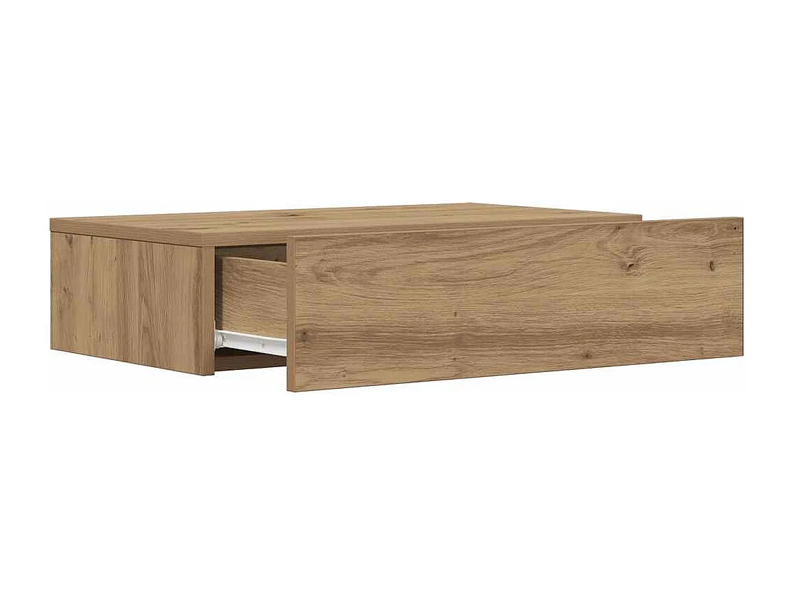 Tv-meubel met LED 60x35x15,5 cm artisanaal eikenkleur