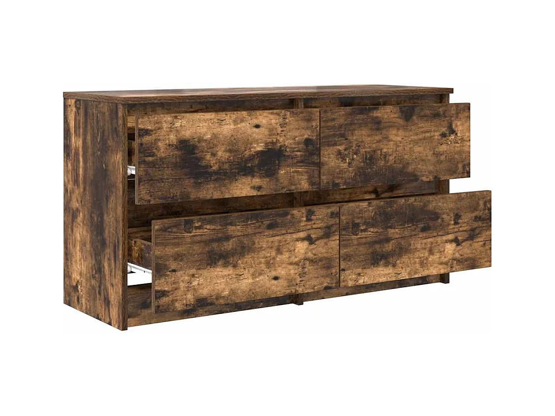 Tv-meubel 100x35x54 cm bewerkt hout gerookt eikenkleurig