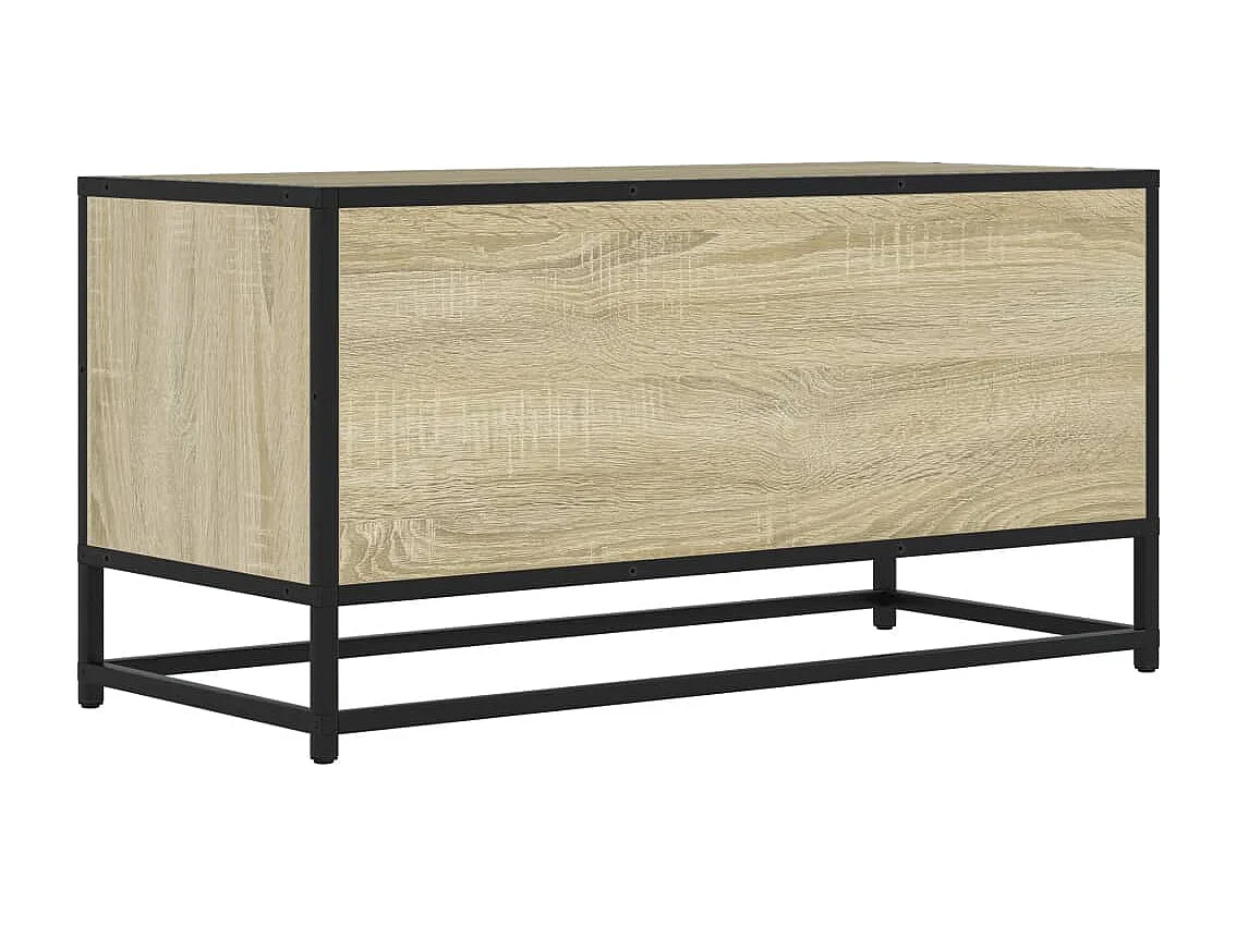 Tv-meubel 80x34,5x40 cm bewerkt hout metaal sonoma eikenkleurig