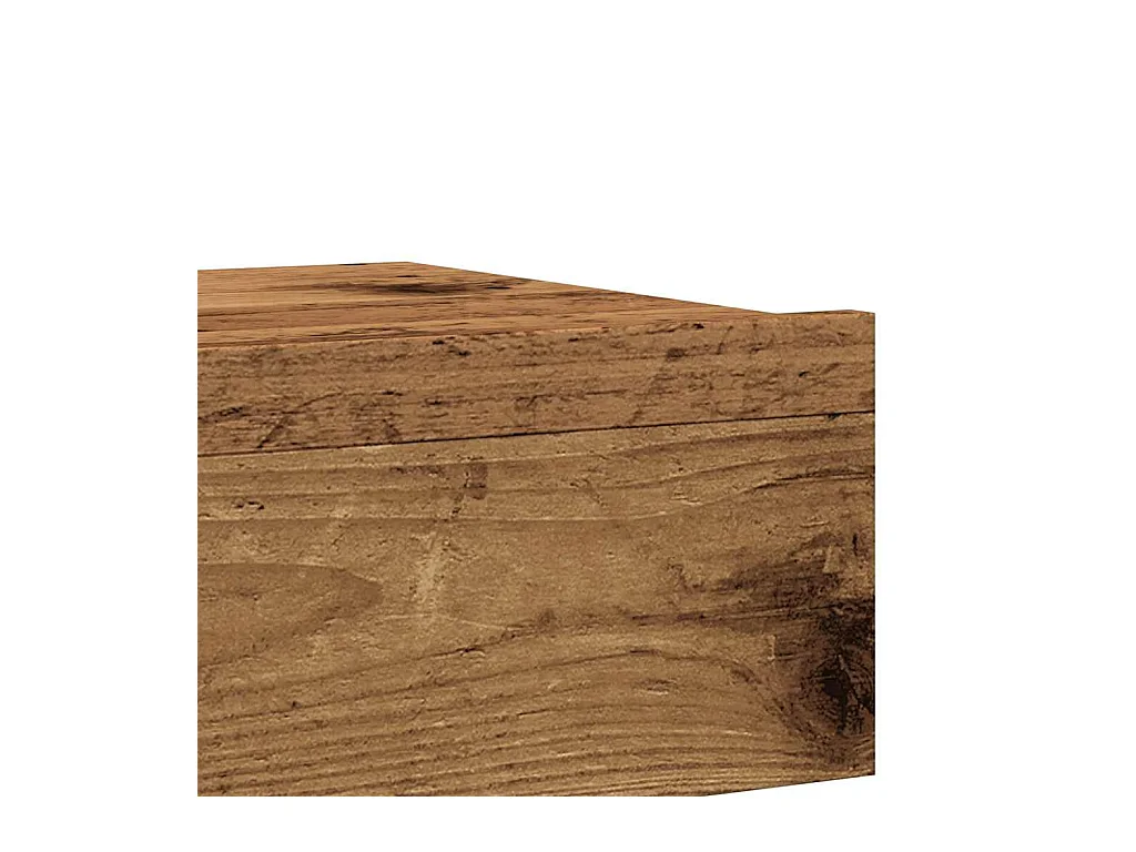 Meuble TV avec éclairage LED vieux bois 60x35x15,5 cm