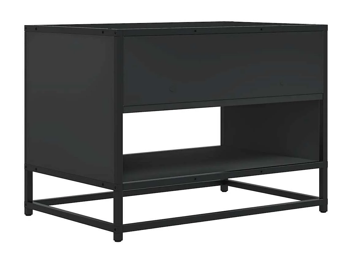 TV-Schrank Schwarz 61x40x46 cm Holzwerkstoff und Metall