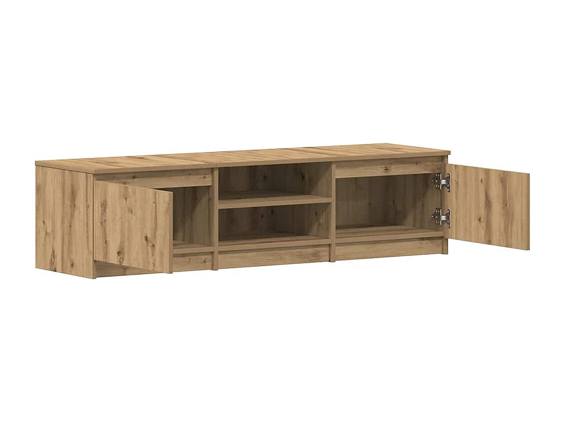 Tv-meubel 140x40x36 cm bewerkt hout artisanaal eikenkleurig