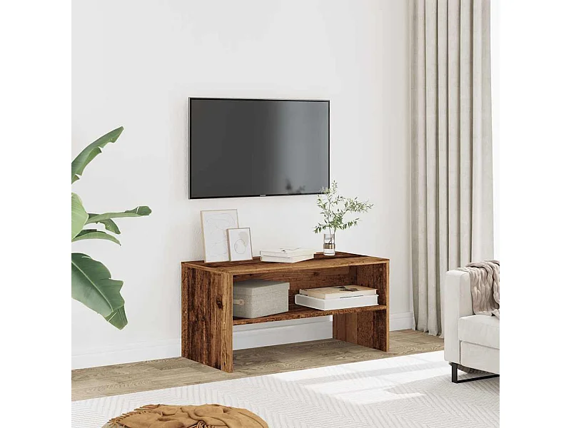 Meuble TV vieux bois 80x40x40 cm bois d'ingénierie