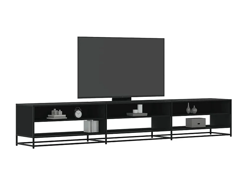 Tv-meubel 270x40x46 cm bewerkt hout zwart