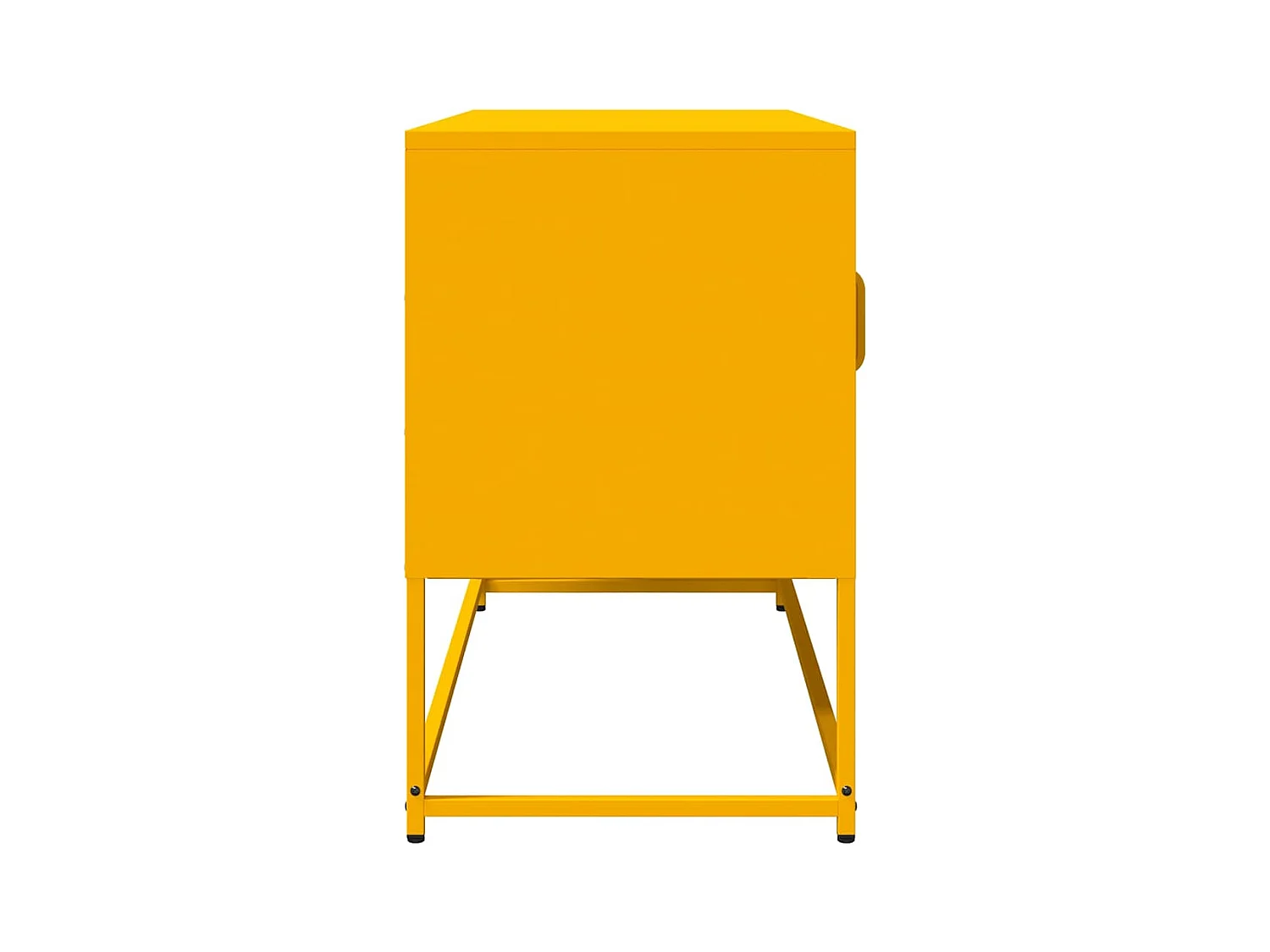 Meuble TV jaune moutarde 100,5x39x60,5 cm acier laminé à froid