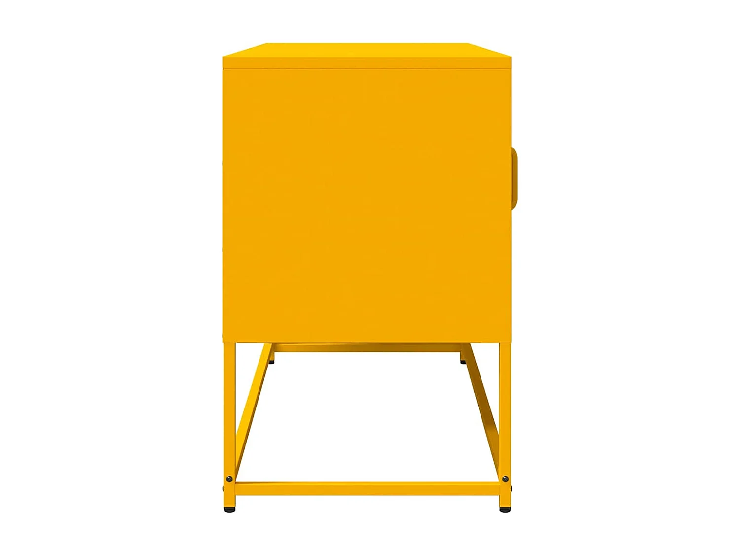 Meuble TV jaune moutarde 100,5x39x60,5 cm acier laminé à froid