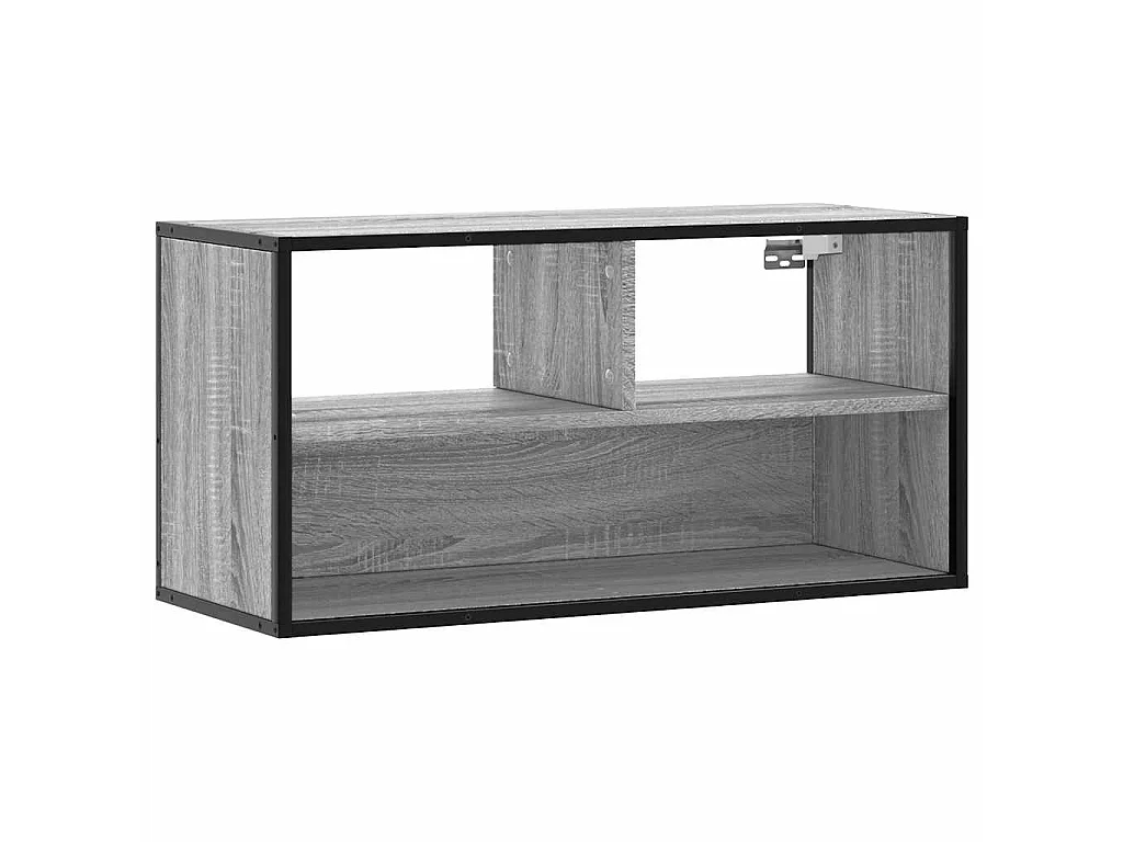 Mobile TV Grigio Sonoma 80x31x39,5 cm Legno Multistrato Metallo