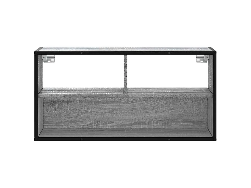 Mobile TV Grigio Sonoma 80x31x39,5 cm Legno Multistrato Metallo