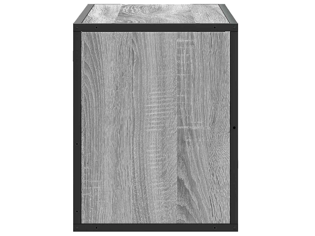 Mobile TV Grigio Sonoma 80x31x39,5 cm Legno Multistrato Metallo