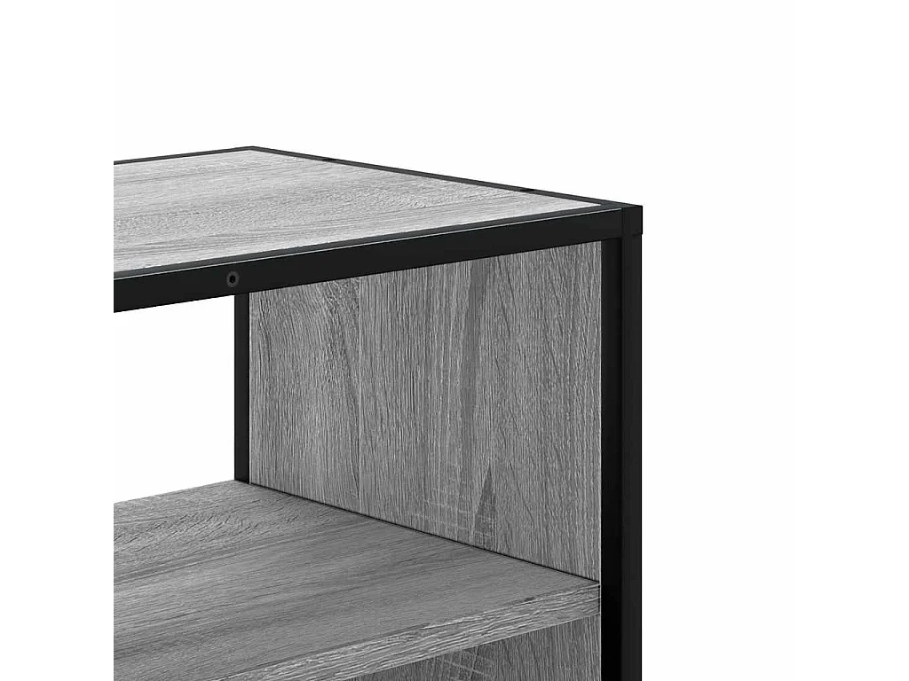 Mobile TV Grigio Sonoma 80x31x39,5 cm Legno Multistrato Metallo