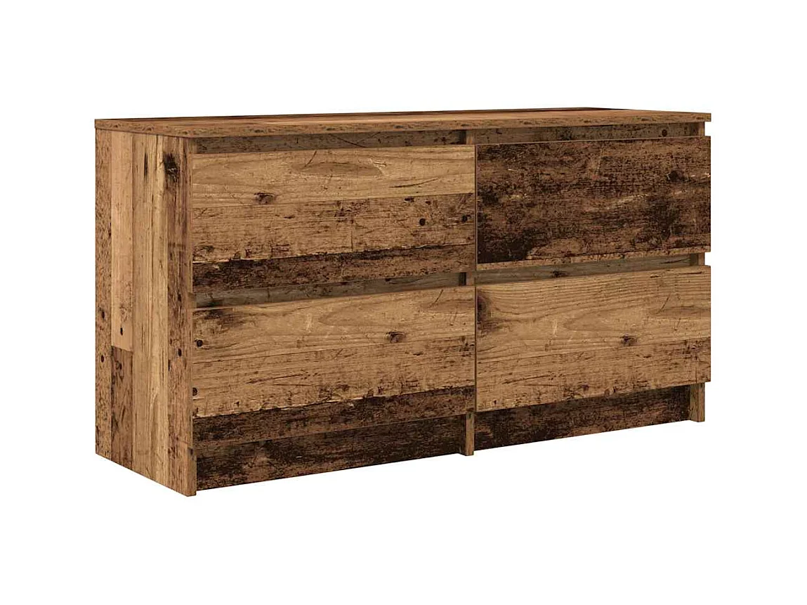 Tv-meubel 100x35x54 cm bewerkt hout oud houtkleurig