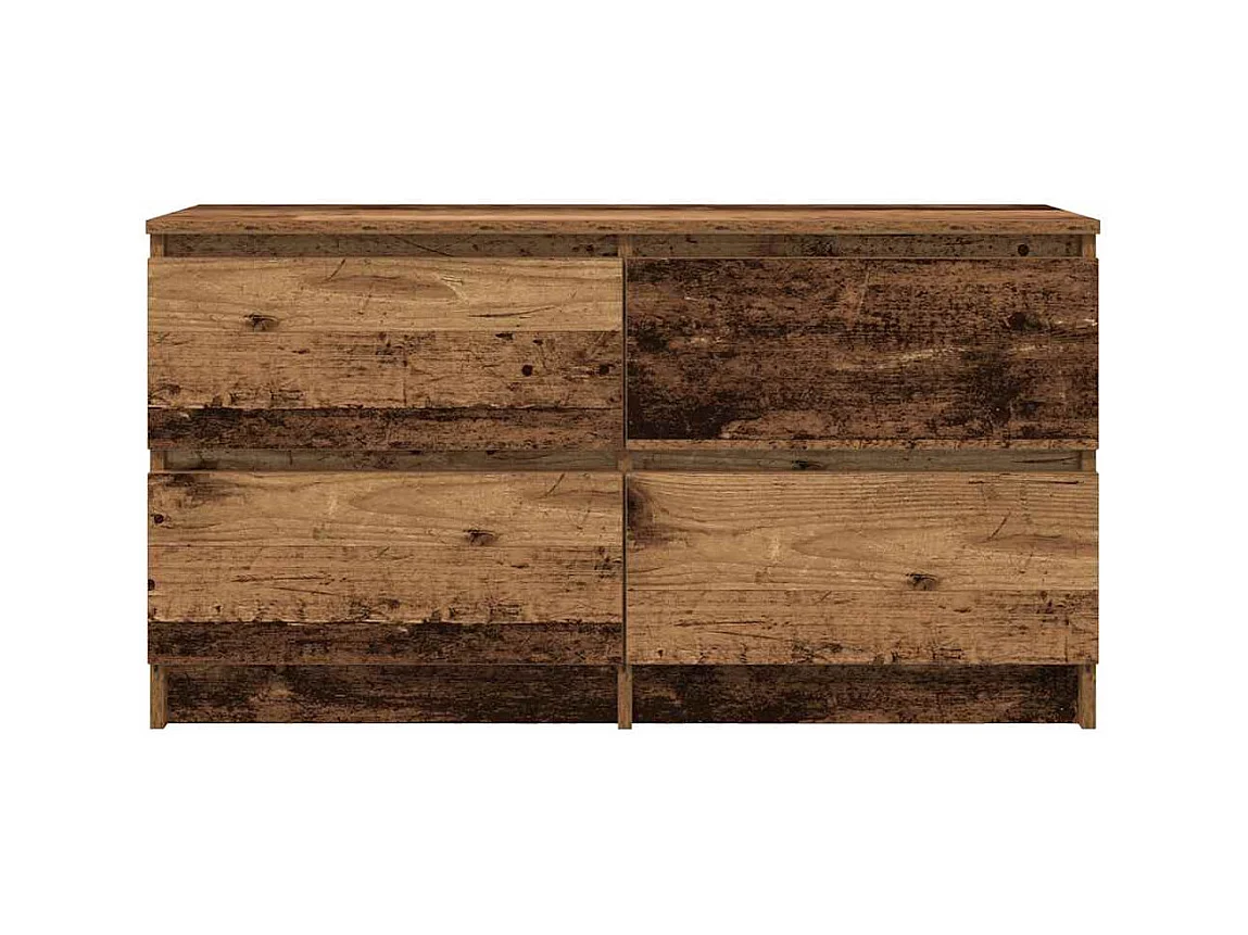 Tv-meubel 100x35x54 cm bewerkt hout oud houtkleurig